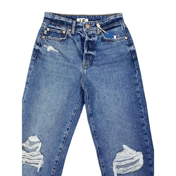 Lovers‎ + Friends Womens Ryan High Rise Loose Straight Blue Denim Size 25 - Picture 3 of 13